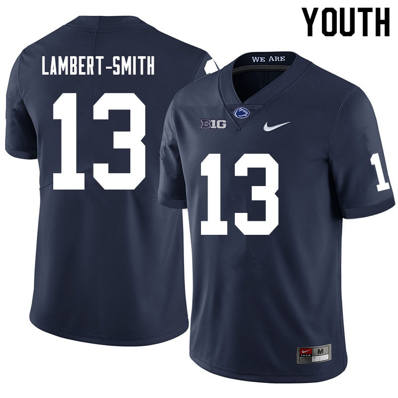 NCAA Nike Youth Penn State Nittany Lions KeAndre Lambert-Smith #13 College Football Authentic Navy Stitched Jersey ENW7598KQ